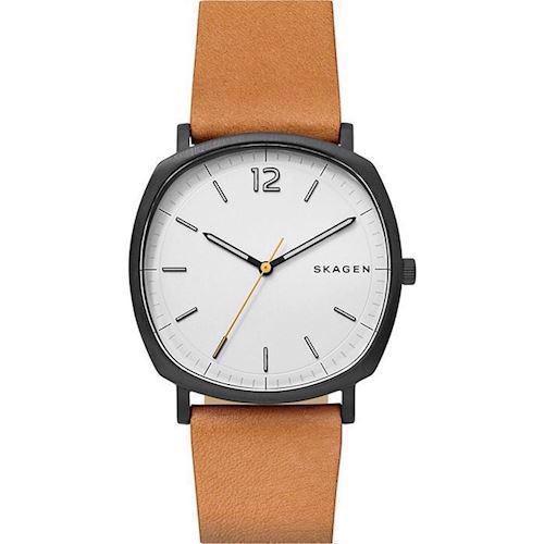 Image of Skagen Rungsted IP sort stål quartz med tre visere herre ur, model SKW6379